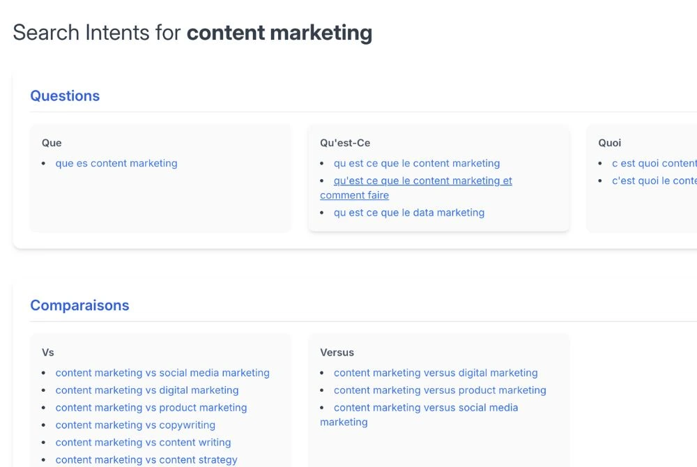 Type in the keyword you have chosen